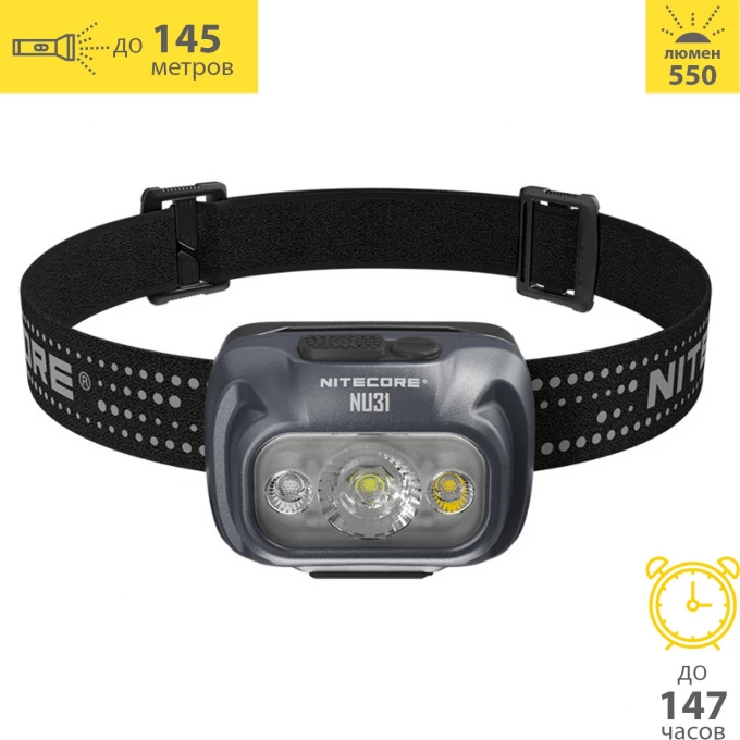 Налобный фонарь NITECORE NU31 SLATE GREY PRIMARY 0027 Налобный фонарь NITECORE NU31 SLATE GREY PRIMARY 0027